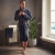 Super Smooth Cotton Bathrobe Men XL Charcoal Grey