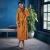 Super Smooth Cotton Bathrobe Women XL Ocre Yellow